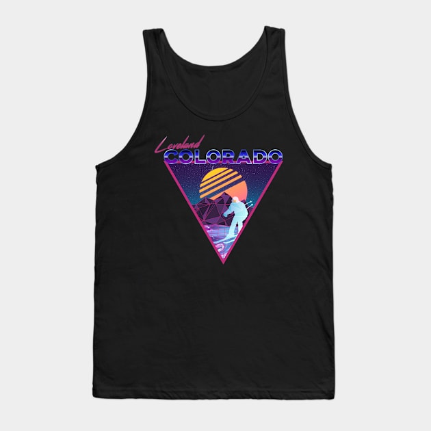 Retro Vaporwave Ski Mountain | Loveland Colorado | Shirts, Stickers, and More! Tank Top by KlehmInTime